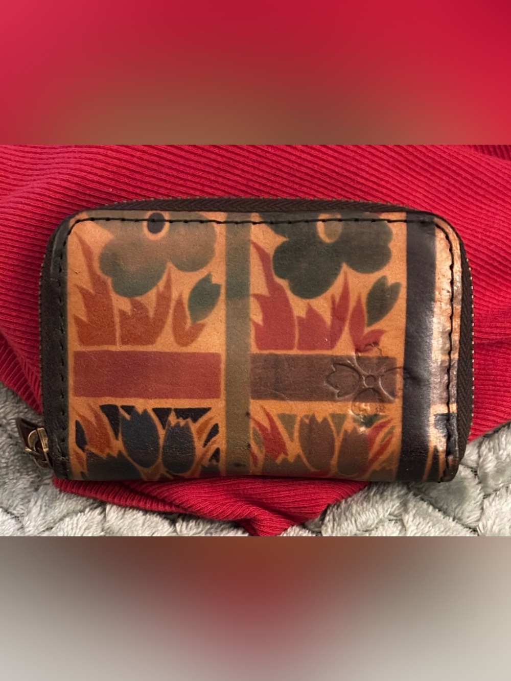 PATRICIA NASH ‘ST CROCE’ SMALL LEATHER ZIP AROUND WALLET